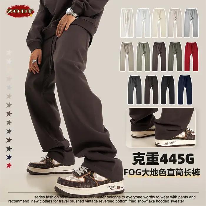 ZODF nouveau 2025 automne hommes 445GSM pantalons de survêtement unisexe haute rue doux tricoté pant