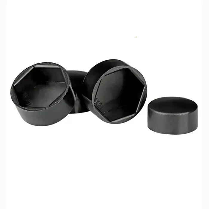 Capuchon de protection en plastique à tête plate, écrou Hexagonal noir/blanc/gris, vis hexagonale ex