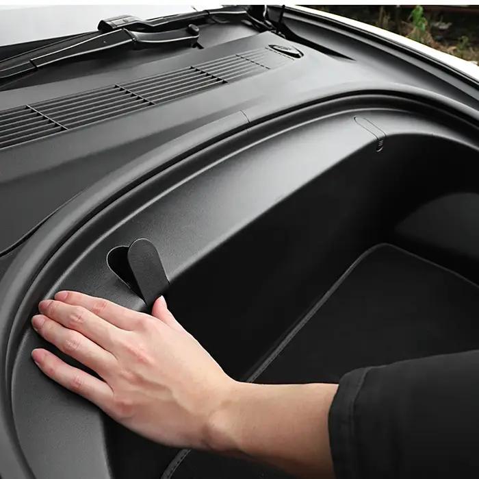 Crochet de coffre avant de voiture, 2 pièces, pour Tesla modèle 3 2017 – 2020, Installation de Clip