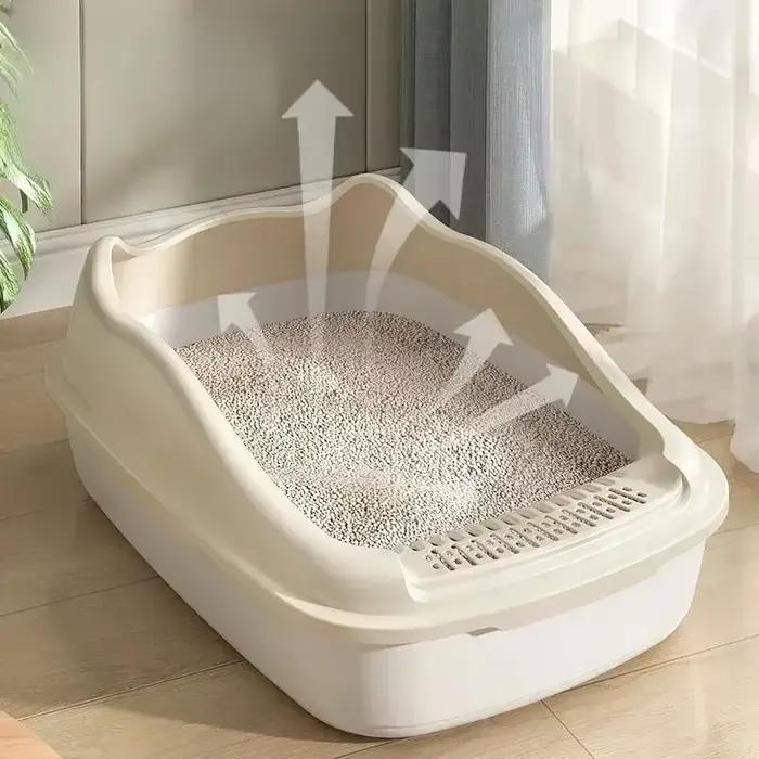 Bac à litière pour chat, bac à sable de petite taille pour toilettes anti-éclaboussures pour chat