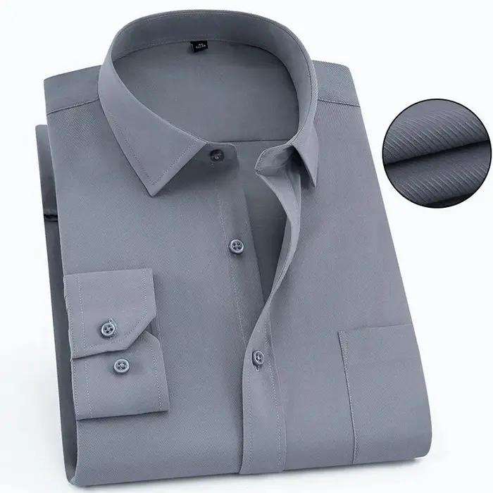 Chemise d'affaires à manches longues pour hommes, grande taille 8XL 7XL 6XL, printemps automne, coul