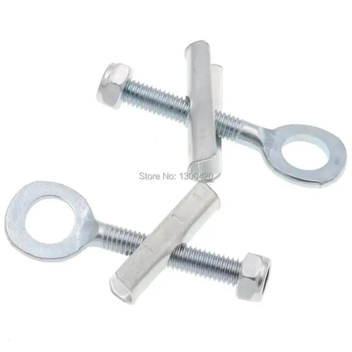 1 paire de ajusteurs de tendeur de chaîne de trou d'essieu de roue arrière pour Mini Dirt Pit Bike 4