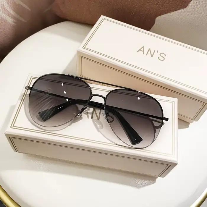 Nouveau Vintage pilote lunettes De soleil femmes hommes marque lunettes De soleil rondes femme lunet