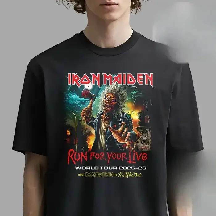 T-shirts de moto à bande de métal lourd pour hommes et femmes à manches courtes haut tendance décont
