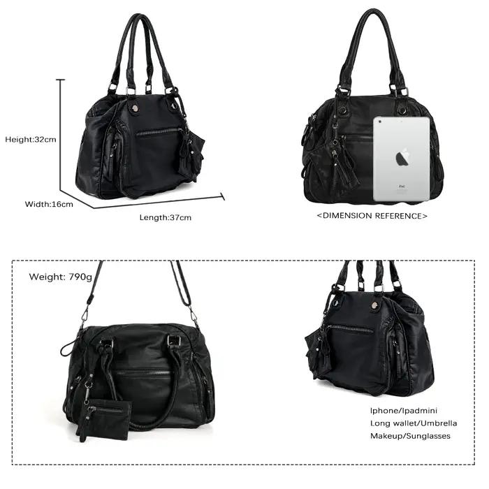 Annmouler – sac à main en cuir PU souple pour femmes, sac Design de marque, grande capacité, fourre-