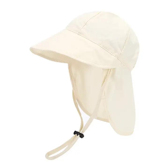 Chapeau soleil bébé avec châle - Protection UV plage été - Casquette séchage rapide 1-3 ans garçons filles