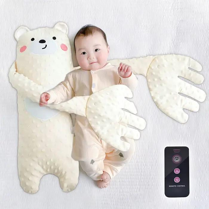 Coussin de Sommeil pour Bébé avec Fonction Apaisante, Anti-Surprise, Jouet pour Tout-Petits avec Tél
