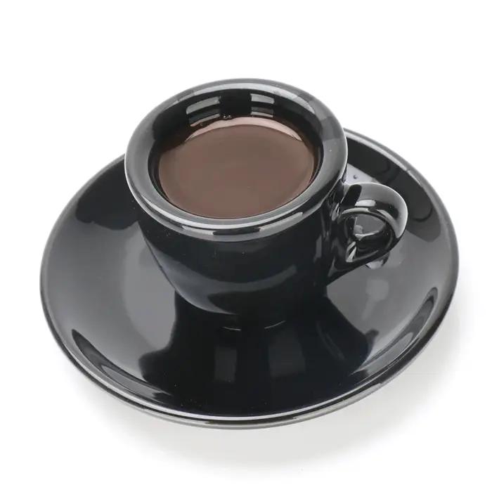 Tasse à expresso en porcelaine de 50ml, avec soucoupe et cuillère, tasse de 9mm d'épaisseur de paroi