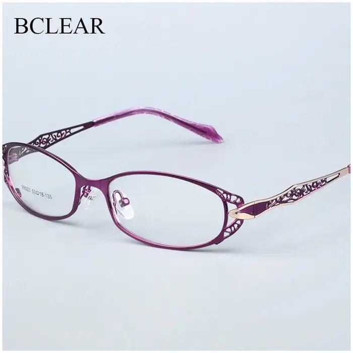 BCLEAR – monture de lunettes optiques pour femmes, monture de lunettes ajourée dorée avec fleur