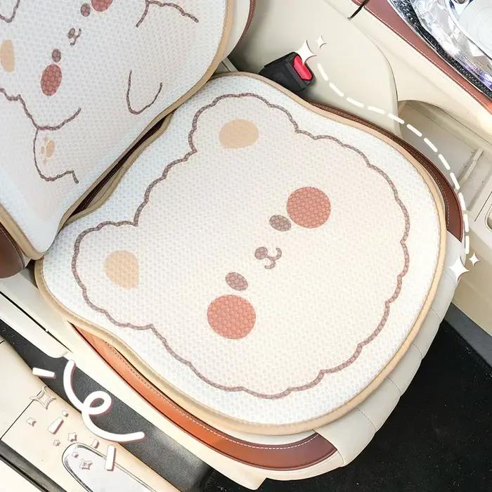 Housses de siège de voiture en soie glacée confortables et mignonnes pour femmes accessoires de voiture universels pour protection et élégance