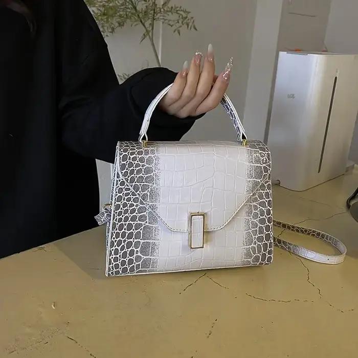 Sac messager en cuir d'inspiration vintage pour femme, sac à bandoulière de luxe de créateur, grande