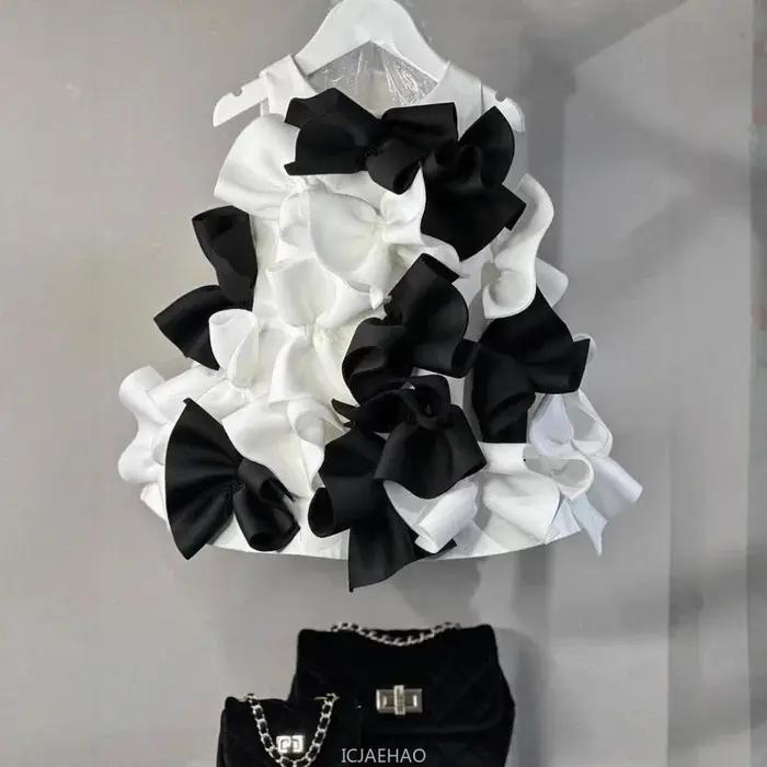 Vêtements pour adolescentes, robe de mariée à fleurs pour enfants, Costume avec nœud Simple, tenue d