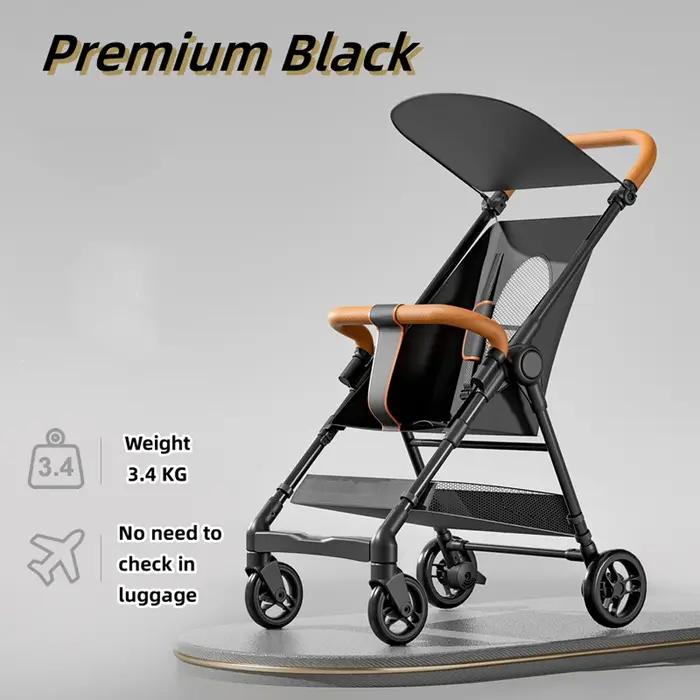 Poussette portable pliable légère avec panier de rangement et pare-soleil pour bébé de 1 à 6 ans sorties en famille occasions spéciales