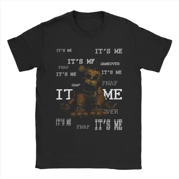 Hommes printemps été piège FNAF à Freddys trompette T-Shirts Vintage 100% coton vêtements Vintage à