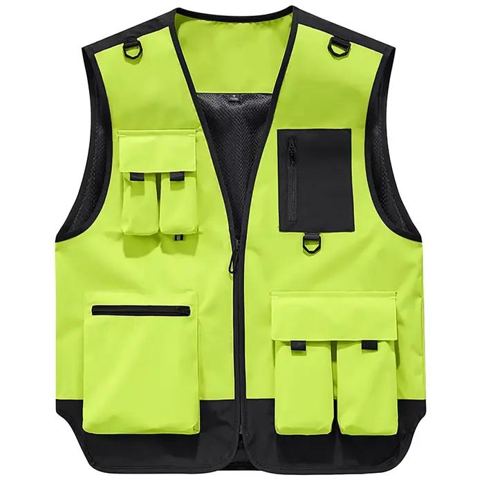 Gilets de travail pour la photographie en plein air, vestes multi-poches pour hommes, gilets de pêch