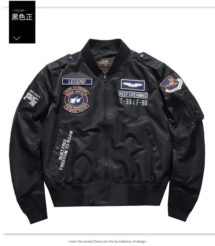 Hommes printemps tactique armée MA-1 vol Bomber veste mâle Baseball collège pilote Air Force automne