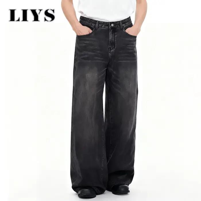 Jean quatre saisons pour hommes Version coréenne étudiant pantalon décontracté américain rétro gris