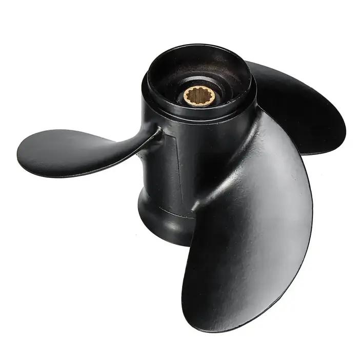 Hélice de bateau hors-bord en alliage d'aluminium pour Tohatsu Nissan Mercury, dents à 12 cannelures