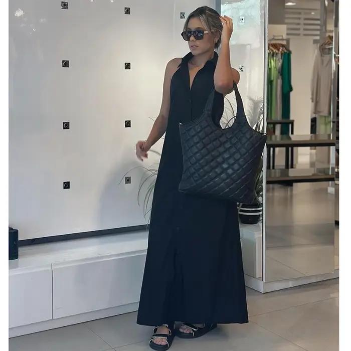 Robes d'été pour femmes 2026 : Nouvelle robe longue élégante à col halter pour les vacances, robe ch