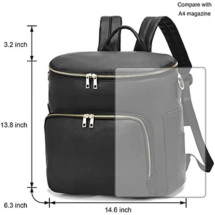 Sac à couches sac à dos sac à dos en cuir pour femmes sac à dos de voyage sac bébé grand avec sangle