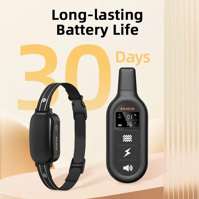 ROJECO collier d'entraînement électrique pour chien 3300 pieds, télécommande IPX7, vibrateur étanche