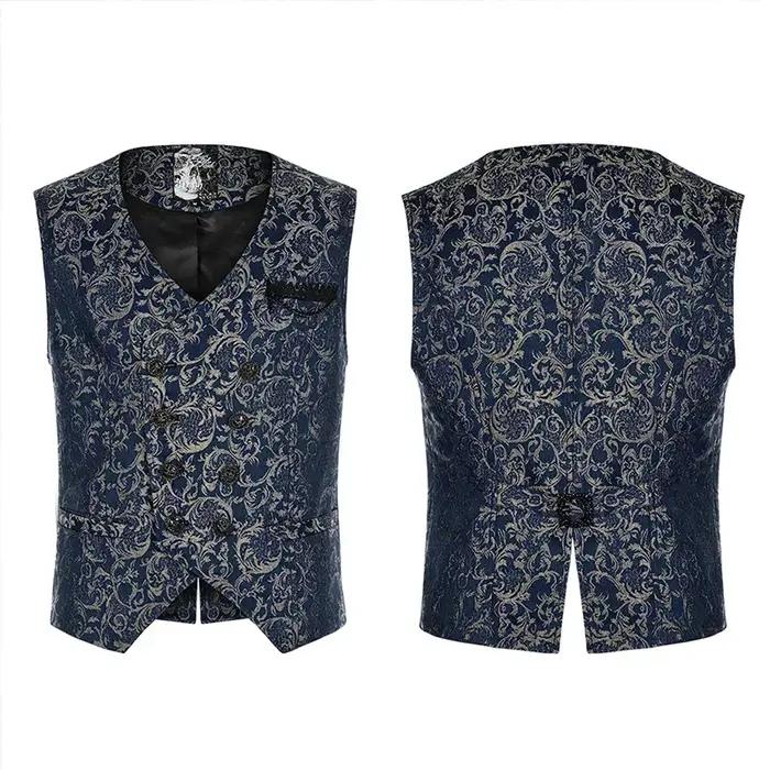 PUNK RAVE-Gilet Gothique Non artificiel astique pour Homme, Jacquard Effet 3D, Magnifique, 3 Couleur