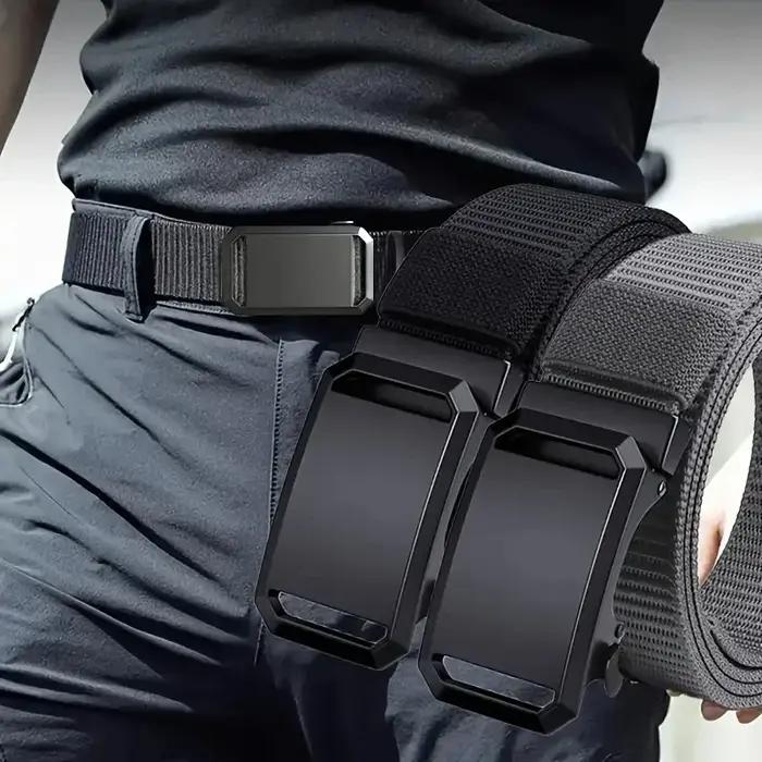 Nouvelle ceinture à boucle automatique, vêtements de travail tactiques en toile, pantalons d'entraîn