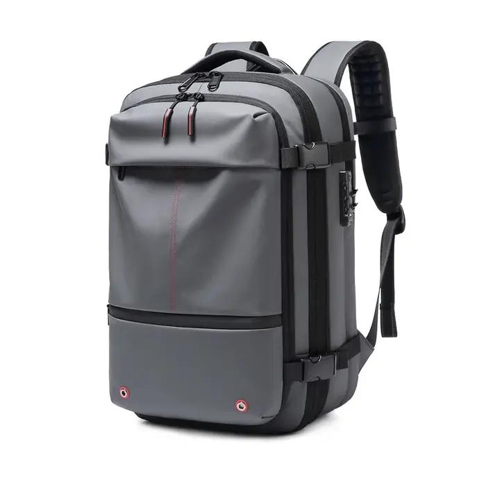 Sac à dos de voyage pour hommes, compression sous vide, pour ordinateur portable 17 pouces, sac à do