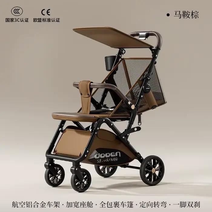 La poussette pour bébé peut être assise ou inclinable, légère, pliable, portable pour les bébés sort