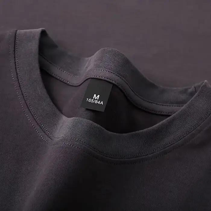 T-shirts en coton 600g pour hommes, manches courtes, poids lourd, col rond, respirant, pour l'été, p