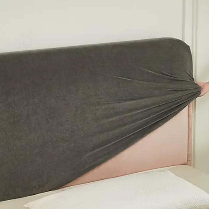 Housse de tête de lit en velours super doux pour protéger et embellir votre sommier et matelas à dormir confortablement toute l'année