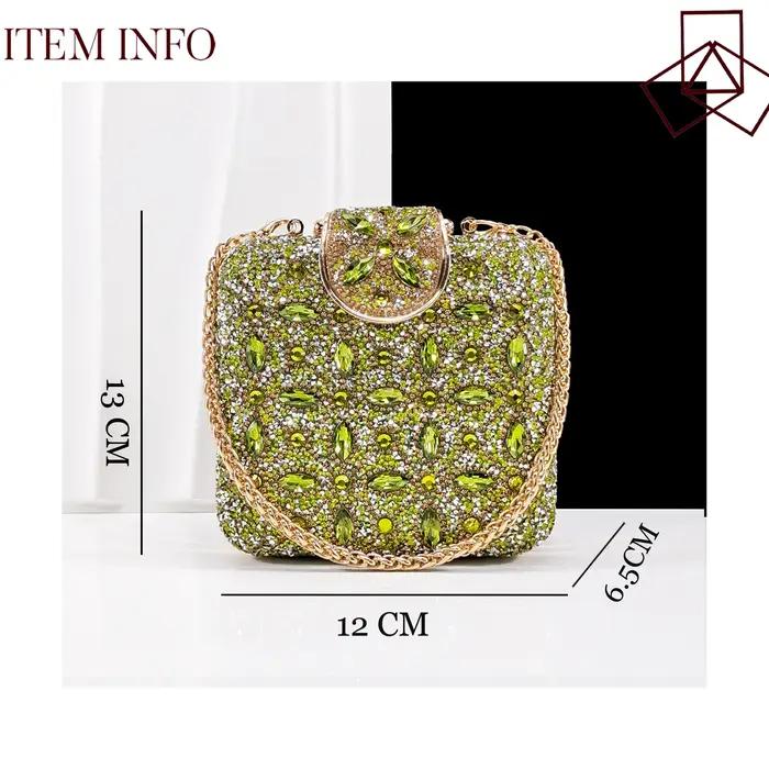 Ensemble de talons hauts et de sacs brodés pour femmes, Style Mature élégant, couleur Olive, bout po