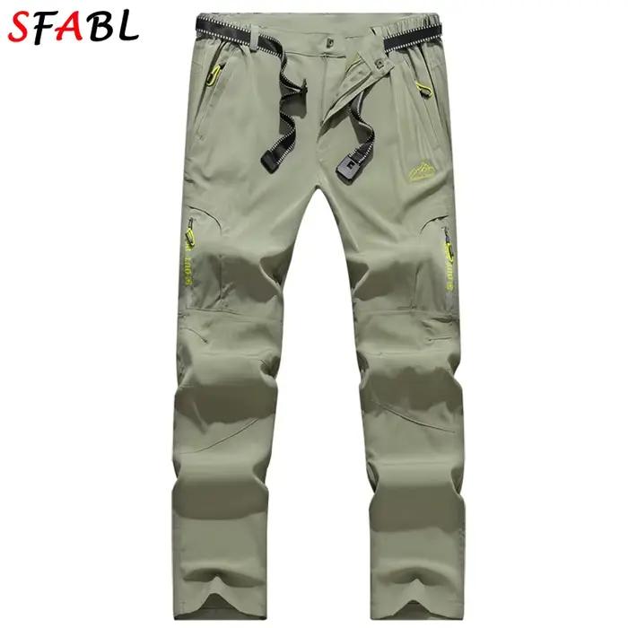 SFABL L-5XL D'été À vaccage Rapide Pantalon Hommes commandé Imperméable DulPants