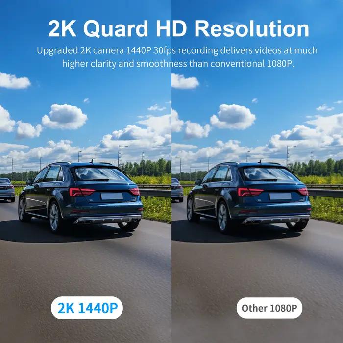 1440P KAWA voiture DVR D6 Dash Cam 2K enregistreur vidéo WiFi/application/commande vocale caméra de