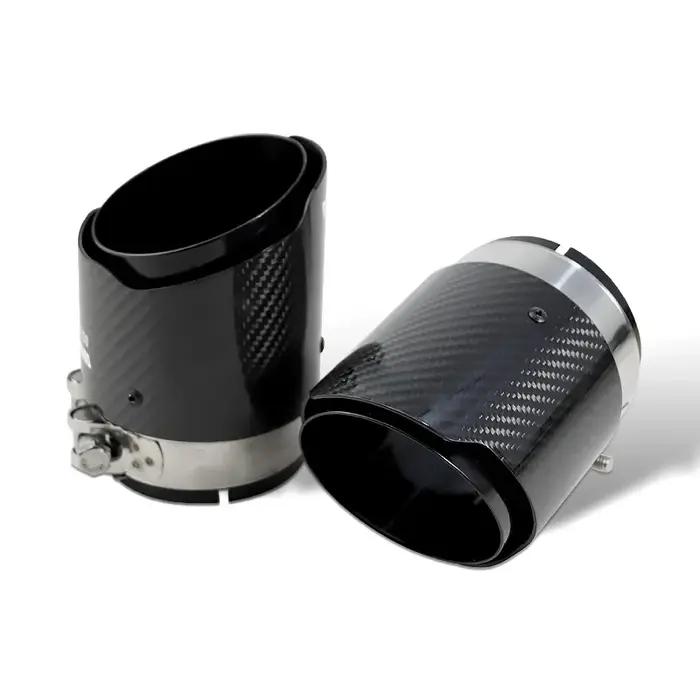 Intel 86mm pour BMW X5 F15 E70 X6 F16 embout d'échappement silencieux tuyau mat en Fiber de carbone