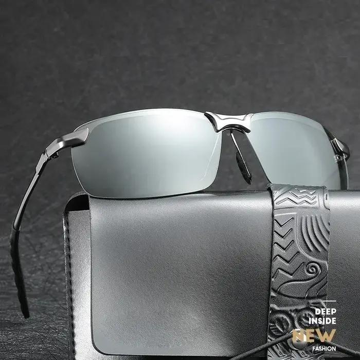 Lunettes de soleil polarisées photochromiques pour hommes, lunettes de conduite et de pêche, lunette