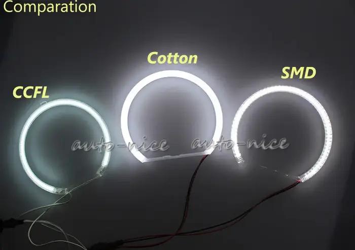 Anneau lumineux LED Angel Eye Halo, en coton blanc, pour BMW E46 OJ Coupé Facelift, 106mm