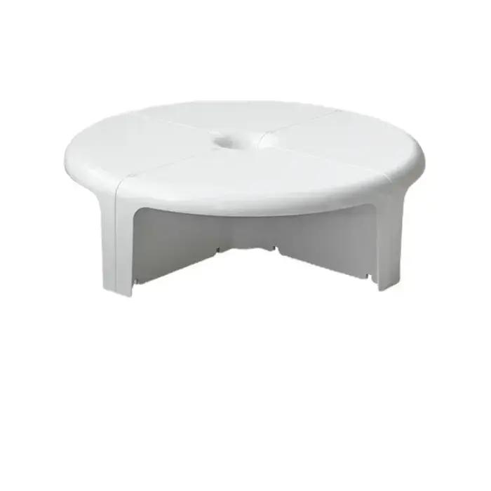 Table Basse Circulaire Moderne en Plastique, Design Créatif et Élégant, Meubles de Maison pour Salon