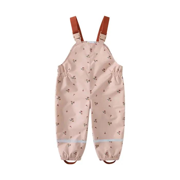 HONEYKING enfants pantalons de pluie imperméables combinaisons pour bébés garçons filles salopette p