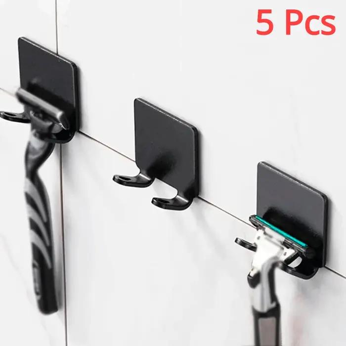 1/2/3/5 pièces porte-rasoir en aluminium hommes rasage rasoir crochet de rangement étagère murale po