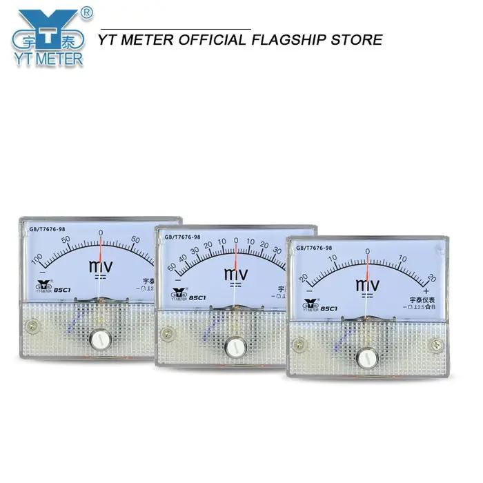Millivoltmètre positif et négatif 85C1 DC, pointeur bidirectionnel, DC ± 20mV 25mV 50mV 75mV 100mV 5