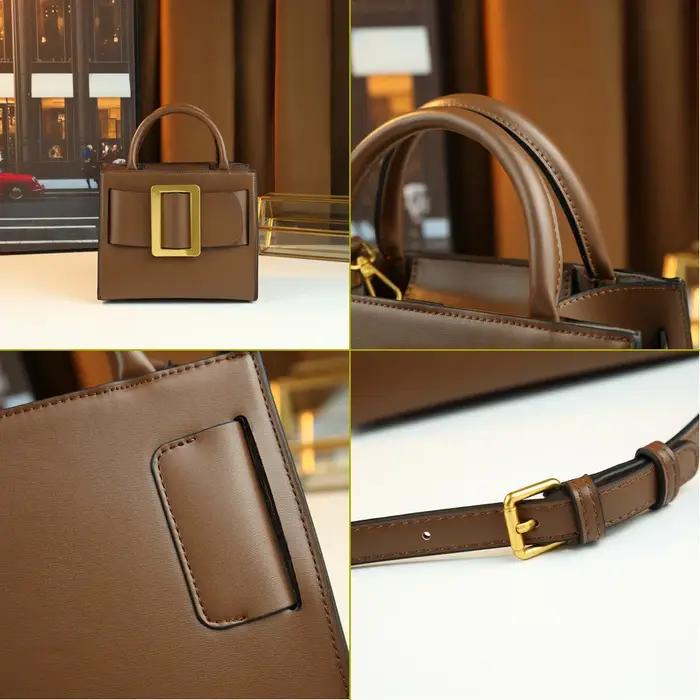 Sac à langer chic et minimaliste pour femme, grand sac fourre-tout de luxe en cuir élégant, sac band