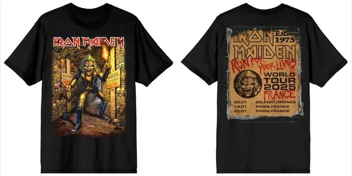 T-shirt graphique inspiré de la tournée mondiale du groupe de rock 2025 – T-shirt à manches courtes