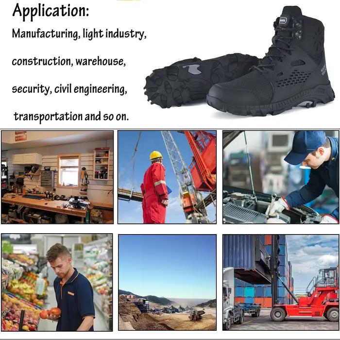 SUADEX-Bottes de sécurité l's pour hommes et femmes, chaussures de travail en acier anti-écrasement,