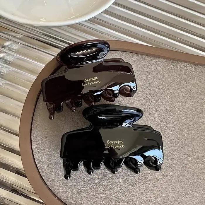 Pinces à cheveux en acétate de 5,5 cm de long, pinces à cheveux rouges pour filles et femmes, pinces