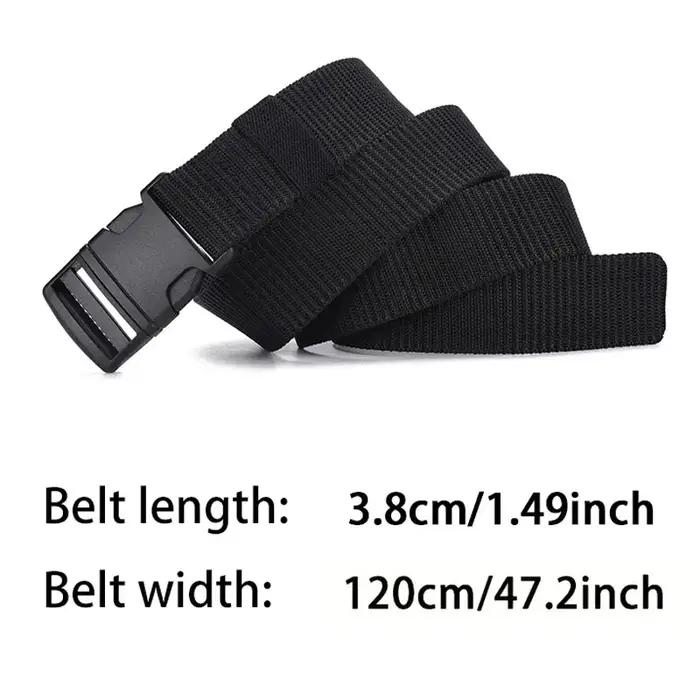 Ceinture en nylon tissé pour homme, sans métal, en plastique, de haute qualité, pour l'extérieur
