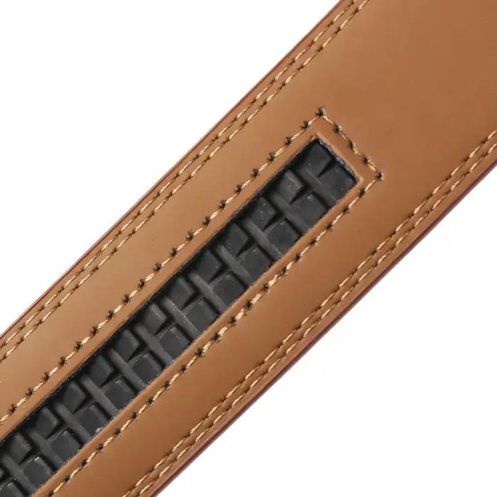 Ceinture en cuir véritable de vache sans boucle, 3.5cm, pour boucle automatique, haute qualité, noir
