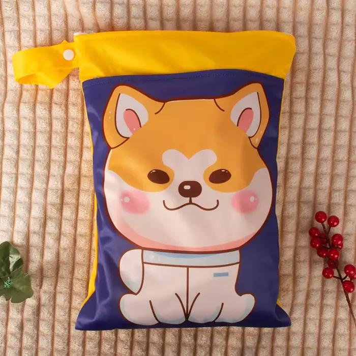 Babyshow 1PC lavable humide sec sac humide pour couches de bébé couches imperméable réutilisable sac