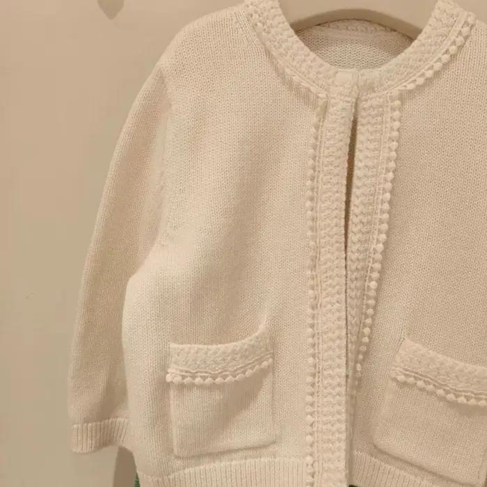 En stock – Nouveauté 2026 – Pulls en coton tricotés roses pour filles – Collection Printemps-Été – V