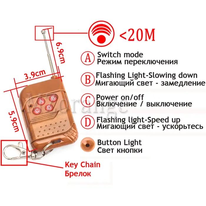 4*3 Led lumières de Police pour voiture FSO lumière stroboscopique sans fil à distance Ambulance 12V